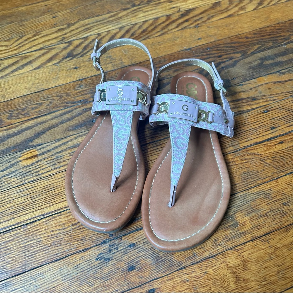 Y2K Baby Pink GBG GUESS Sandal With Ankle Straps